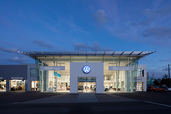 Volkswagen 新札幌 自動車ショールーム 設計事例